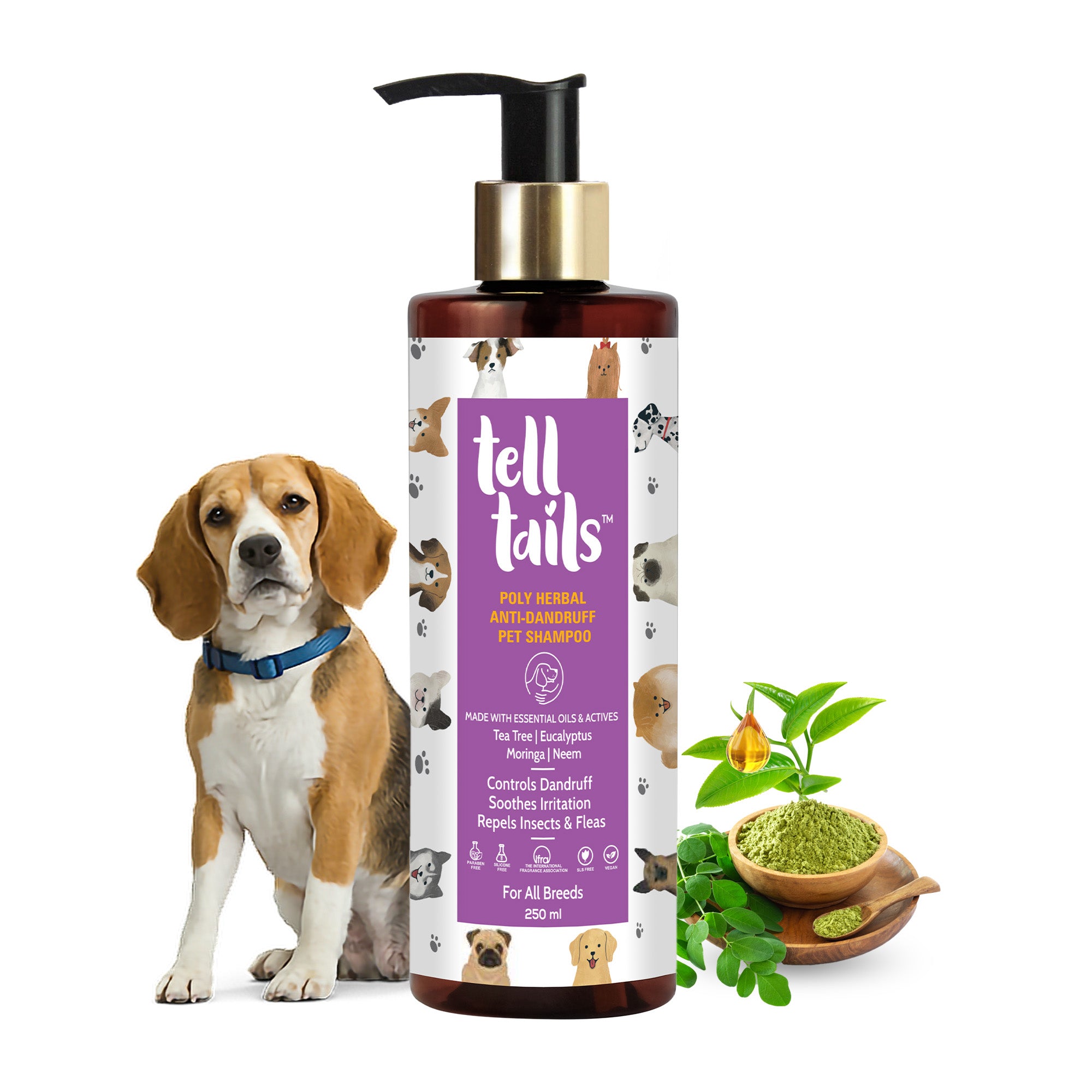Poly Herbal Anti-Dandruff Pet Shampoo Online By Telltails